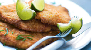Escalope de poulet panée