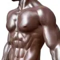 bodybuilder abdos homme en beton
